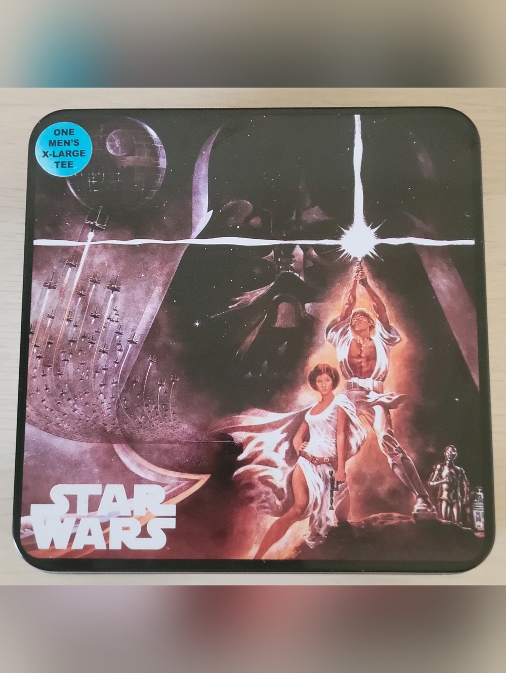 Star Wars Black Tee with Vintage Movie Poster Graphic